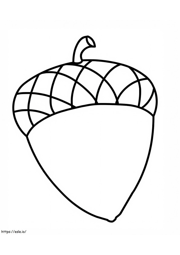Small Acorn coloring page
