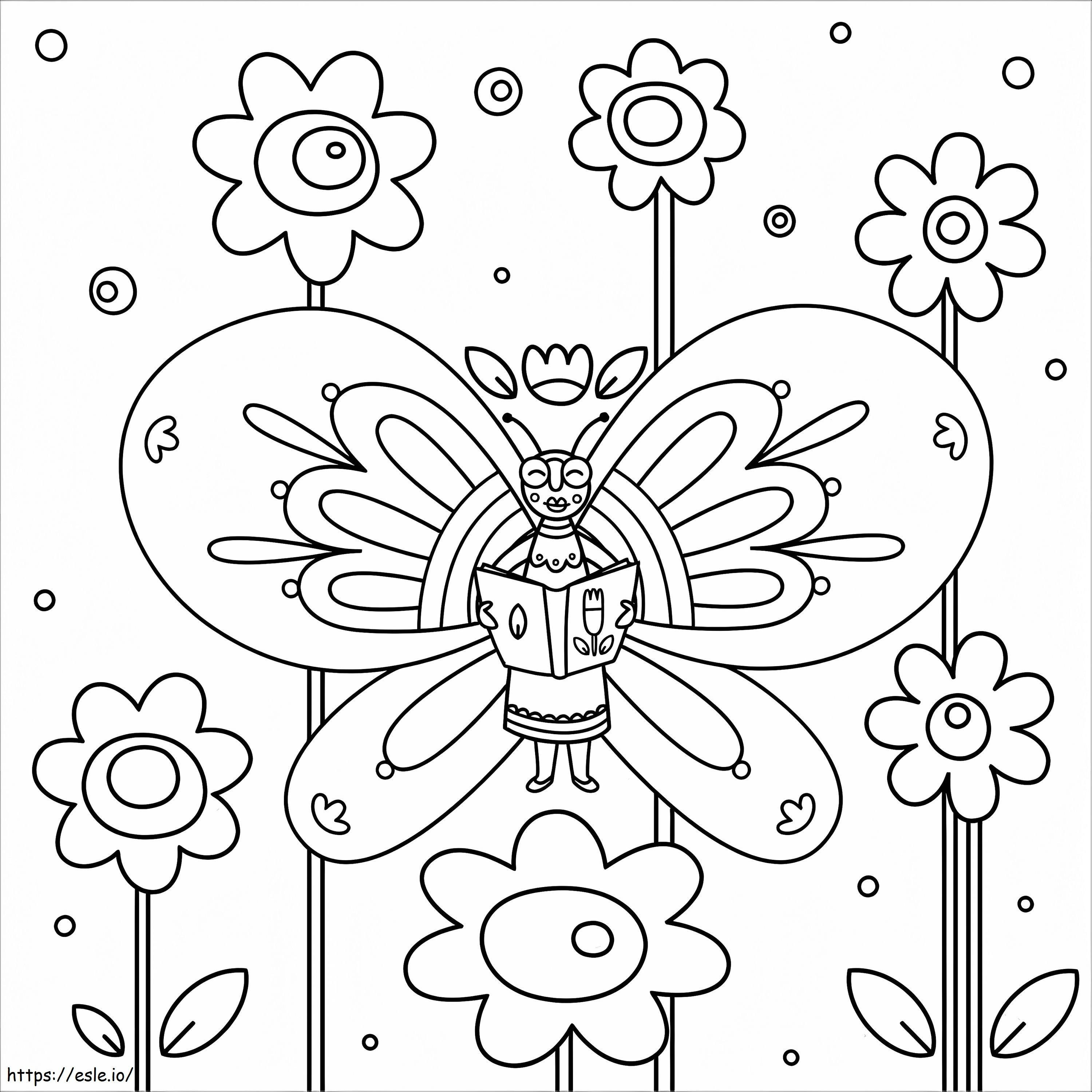 Cute Butterfly coloring page