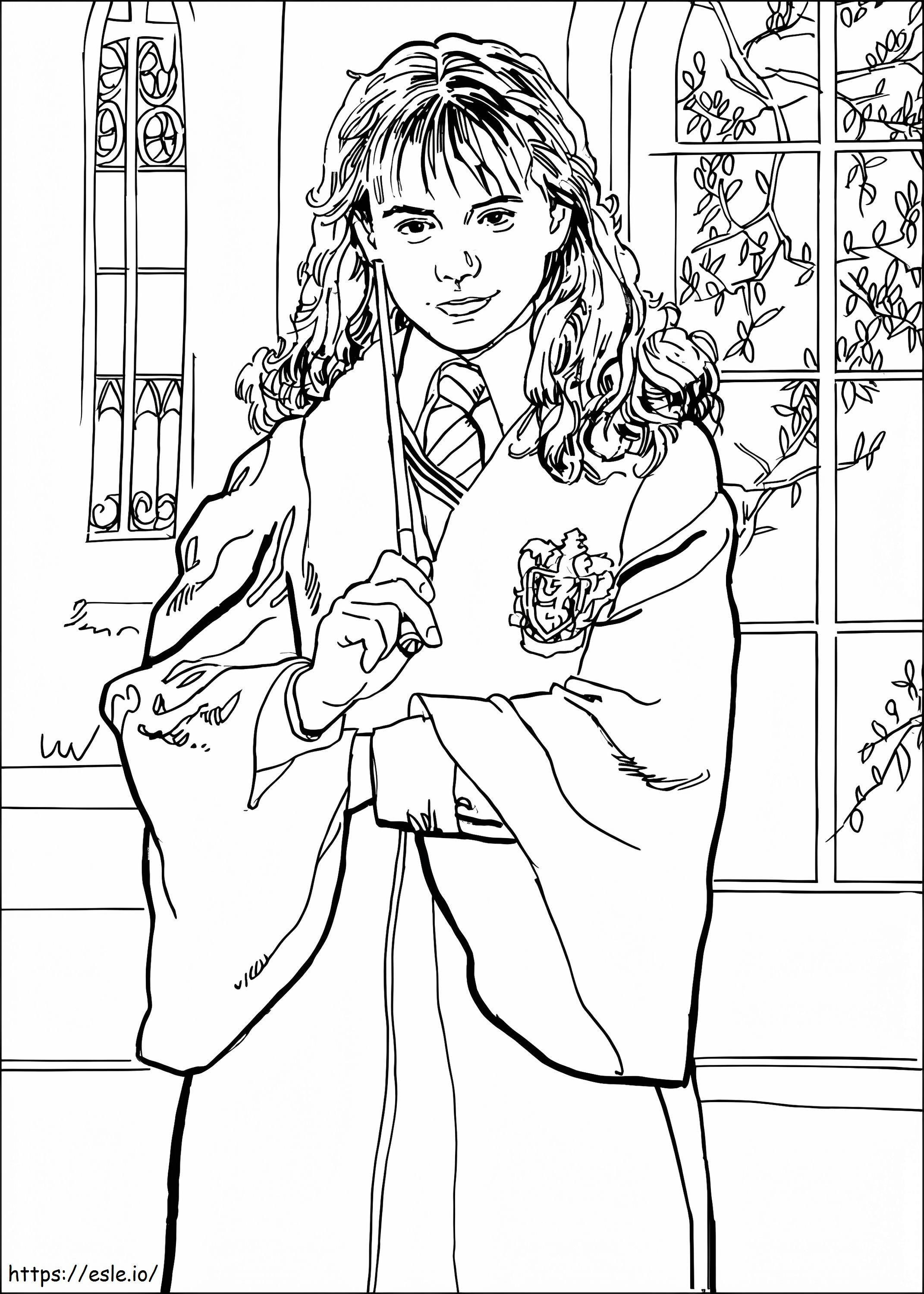 Cool Hermione coloring page