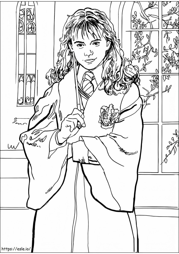Cool Hermione coloring page