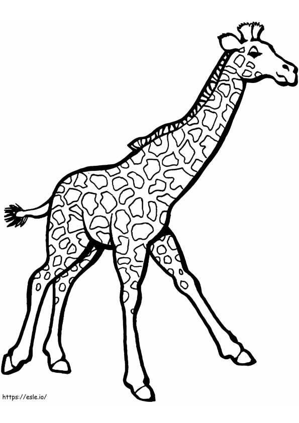 Girafă normală de colorat