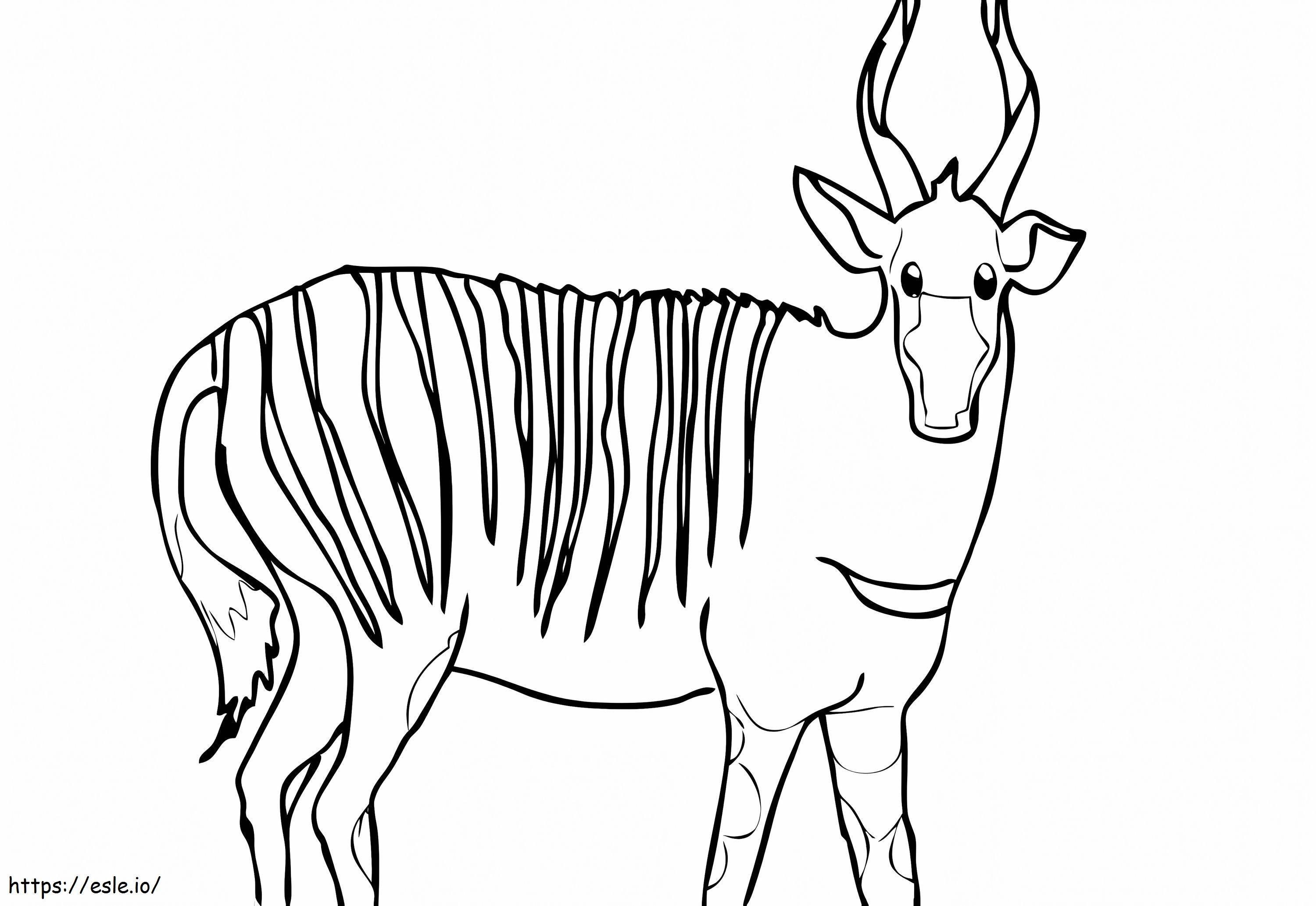 Bongo-antilooppi värityskuva