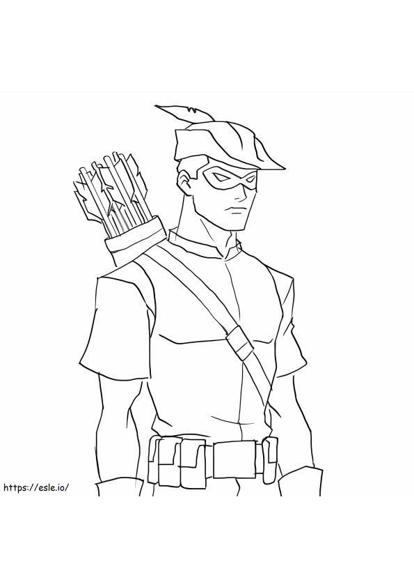 Young Green Arrow coloring page
