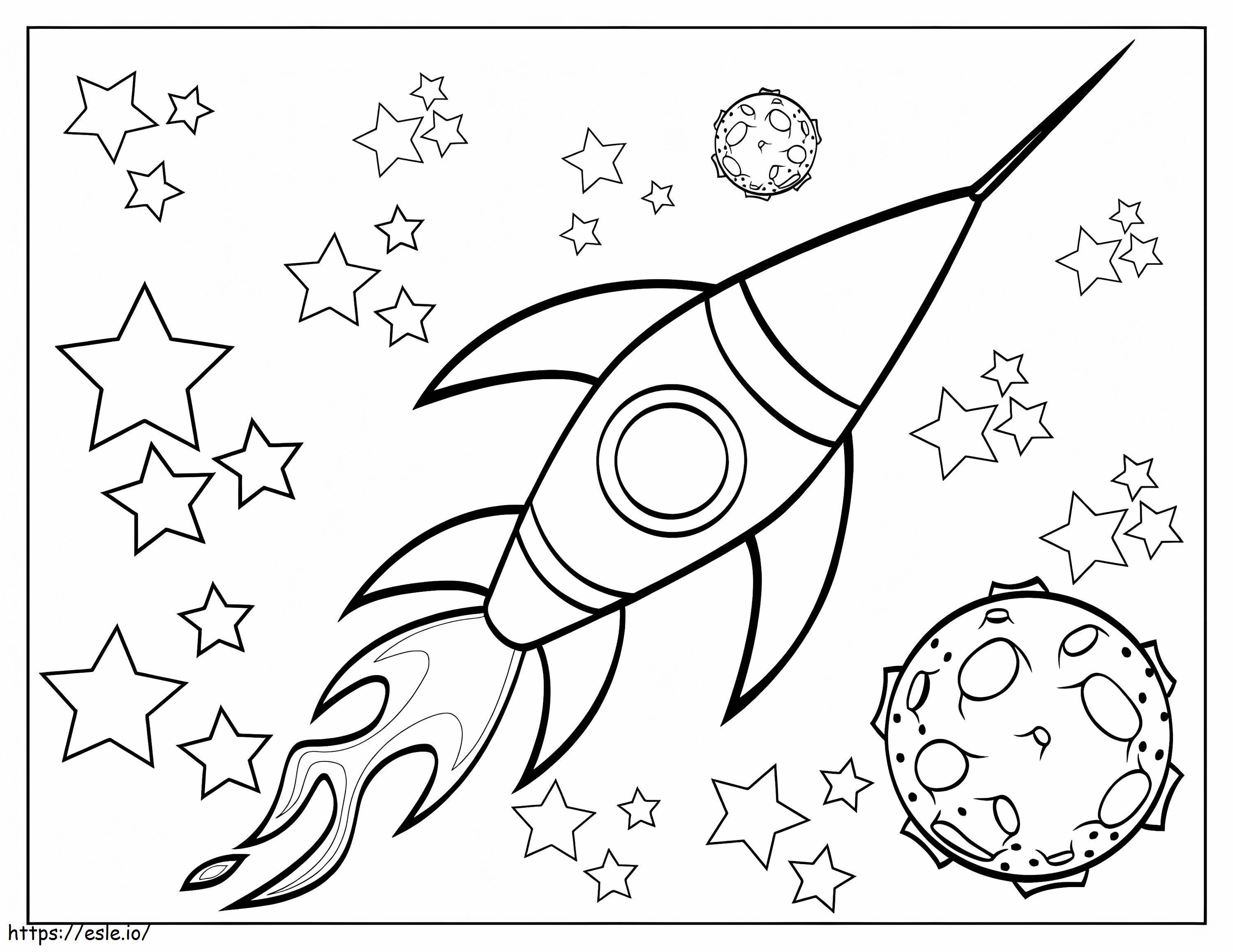 Coloriage Étoiles et planètes à imprimer dessin