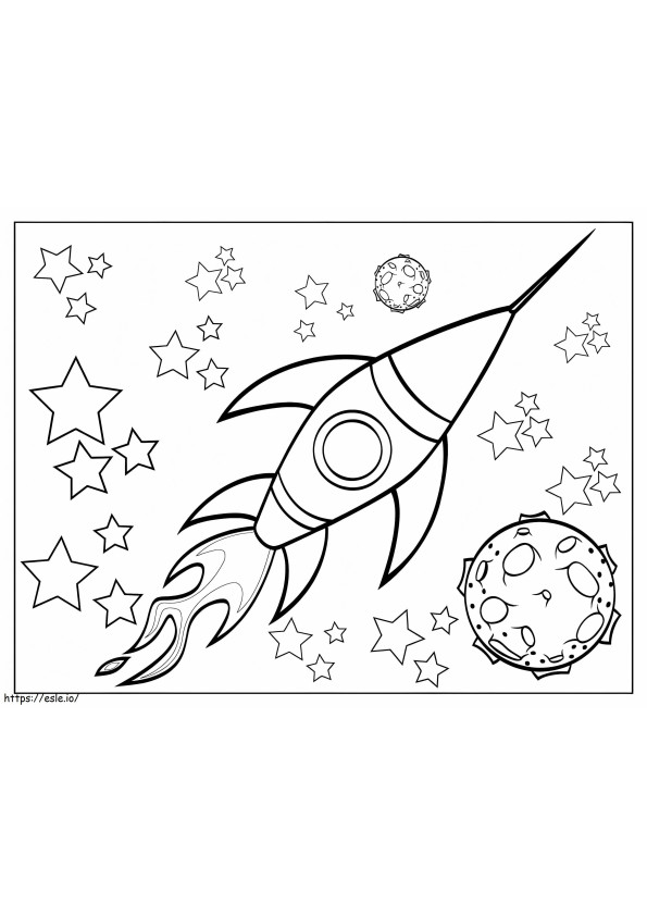Coloriage Étoiles et planètes à imprimer dessin