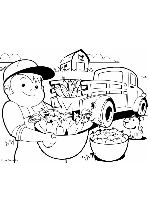 Farmer 1 coloring page