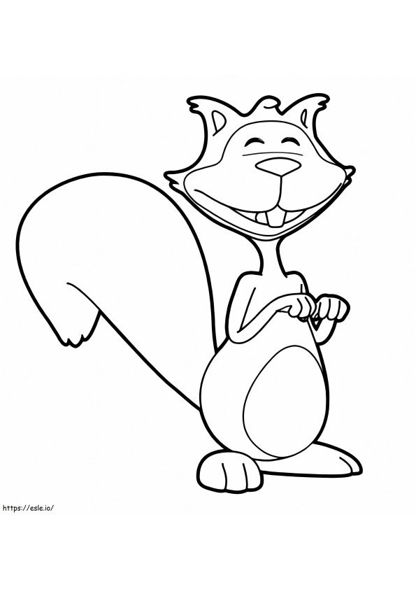 Coloriage Écureuil d'Uki à imprimer dessin