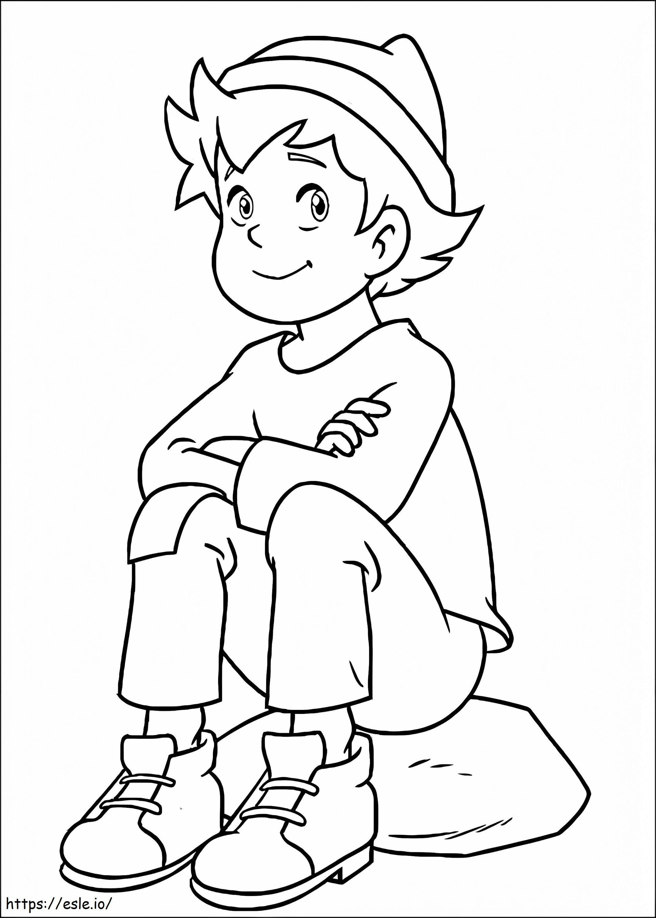 Peter From Heidi coloring page