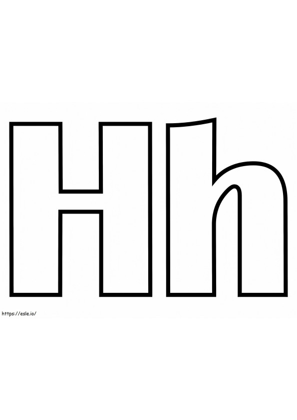 Coloriage Lettre H4 à imprimer dessin