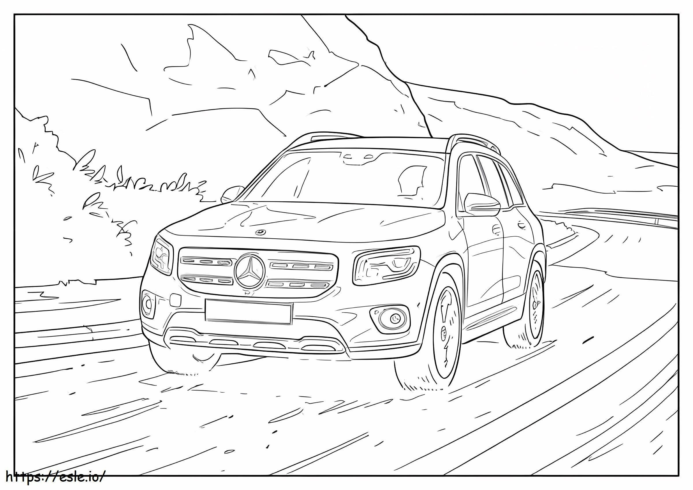 Sports Car Mercedes Benz 3 coloring page