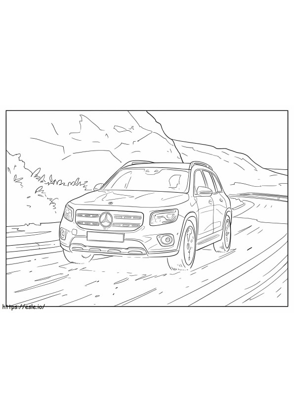 Sports Car Mercedes Benz 3 coloring page