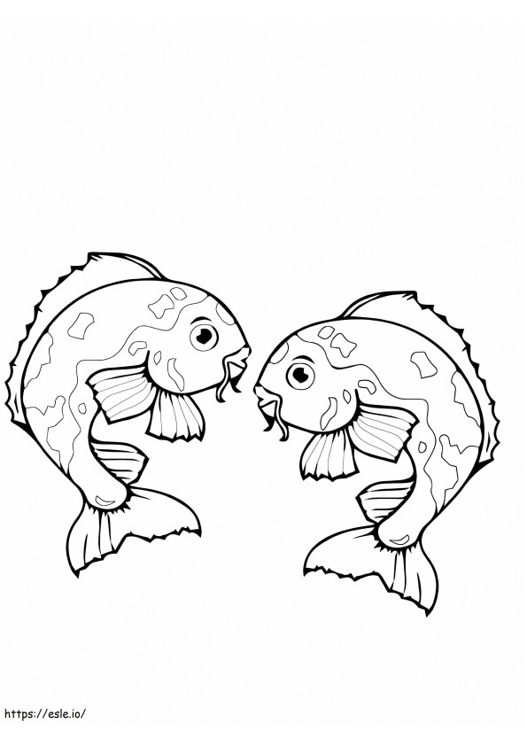 Baby Koi Fish coloring page
