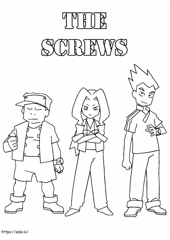 The Screws Medabots coloring page