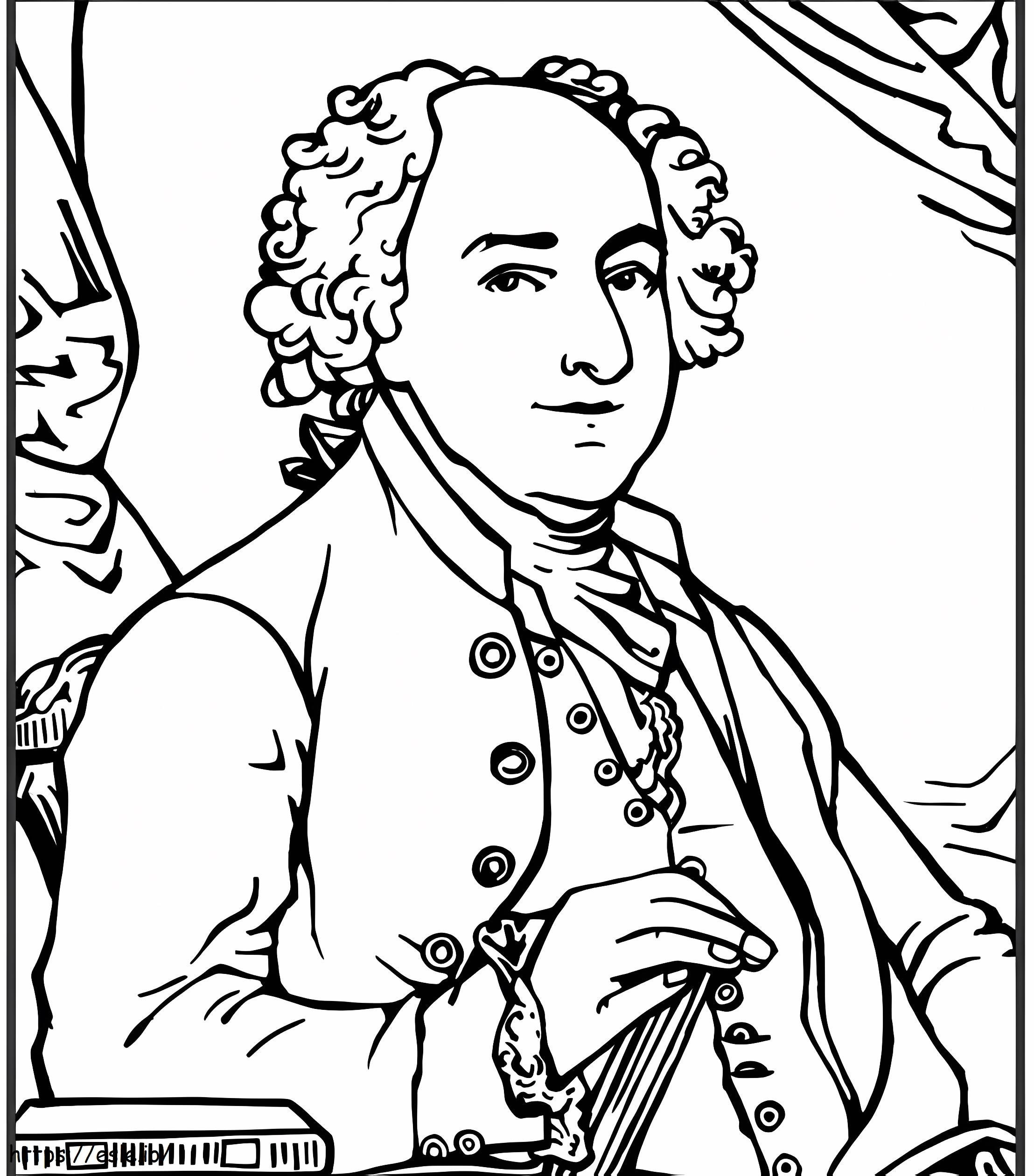 Darmowy prezydent John Adams do druku kolorowanka