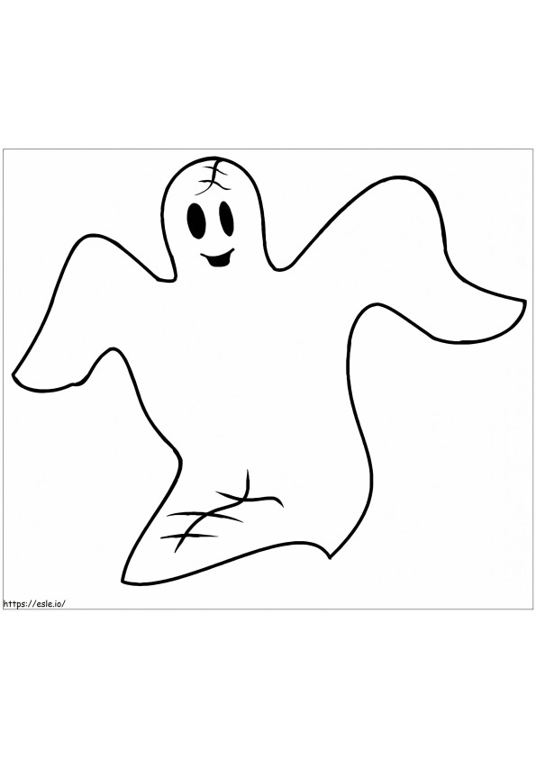 fantasma engraçado para colorir