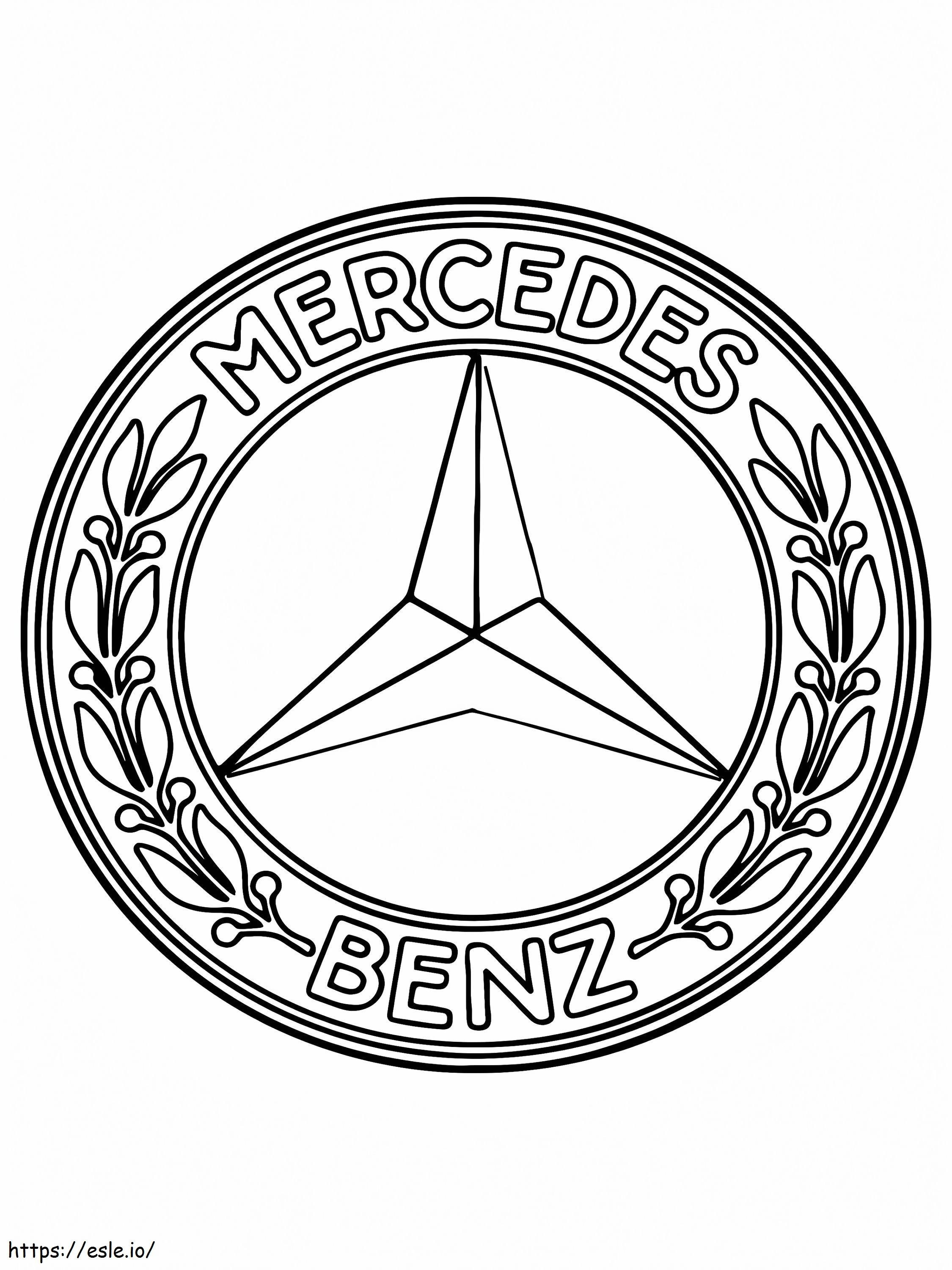 Logotipo de coche Mercedes Benz para colorear