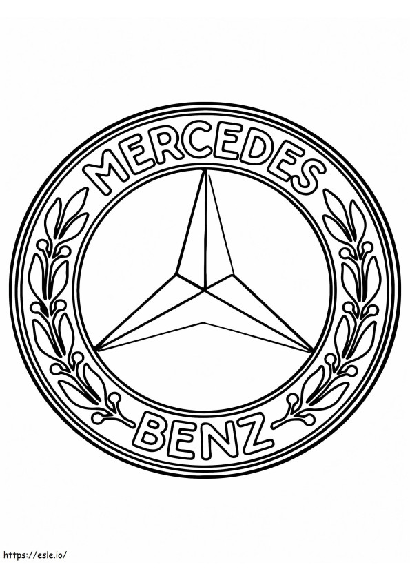 Logotipo do carro Mercedes Benz para colorir