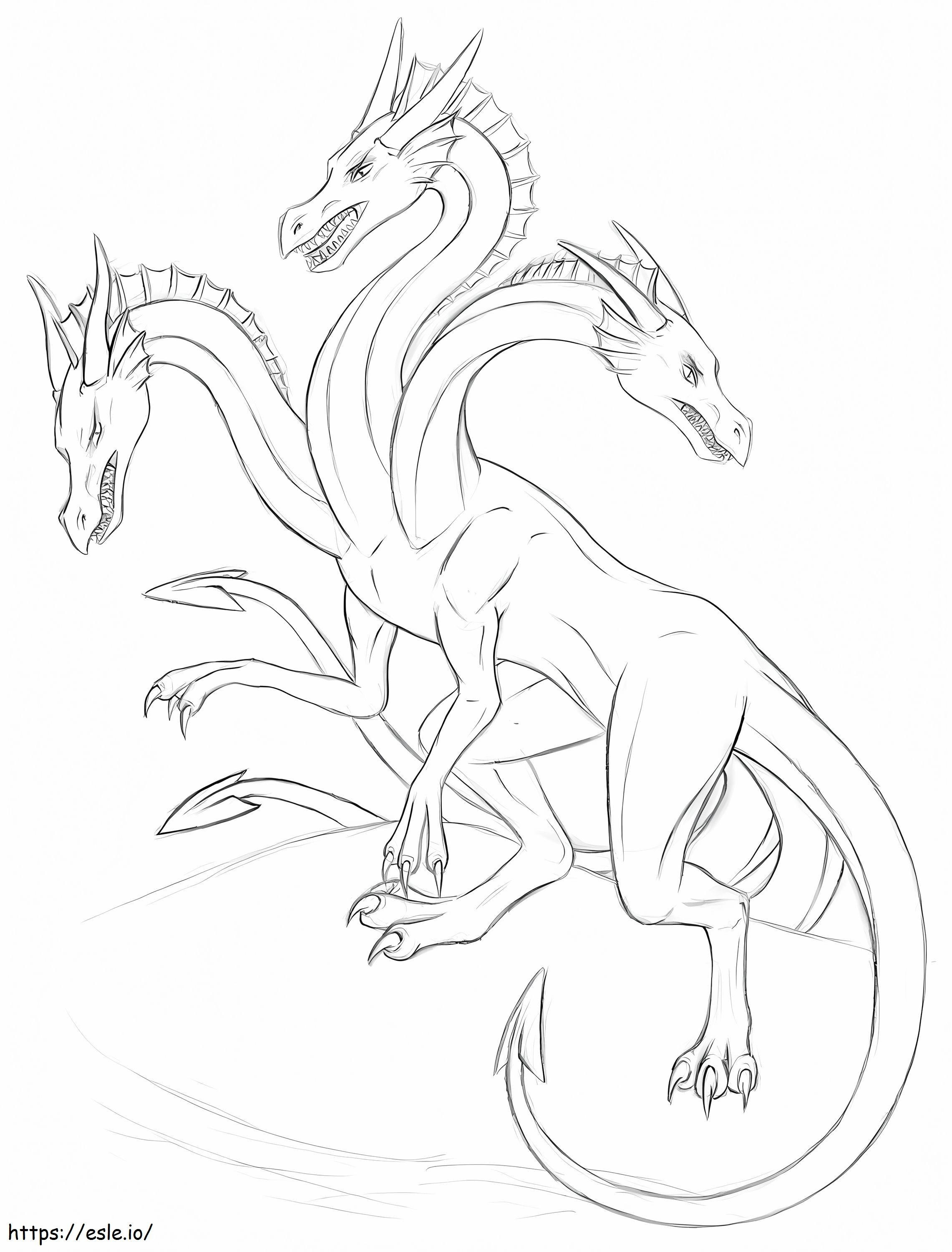 Hydra Hand Drawing coloring page