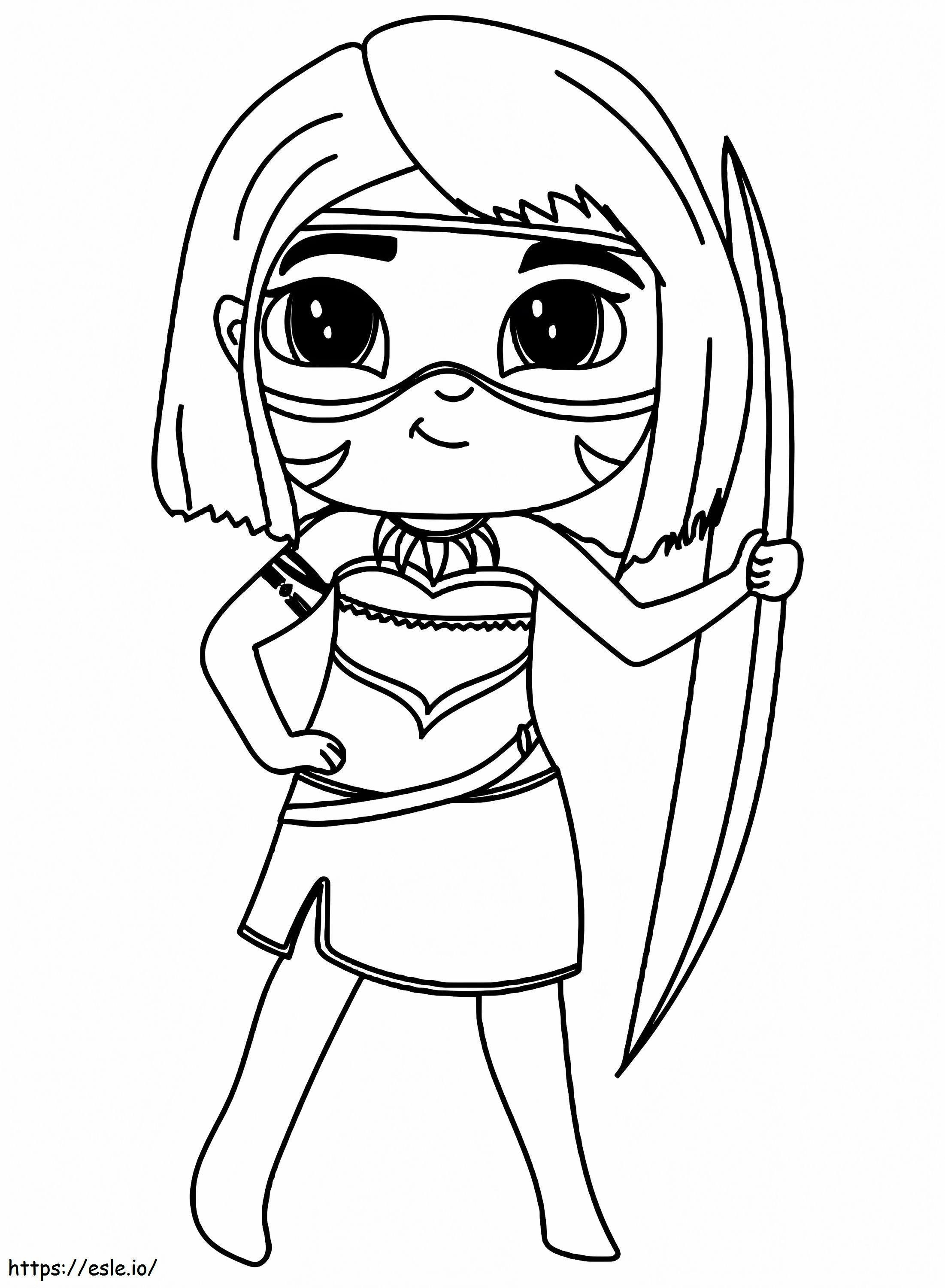 Cute Ainbo coloring page