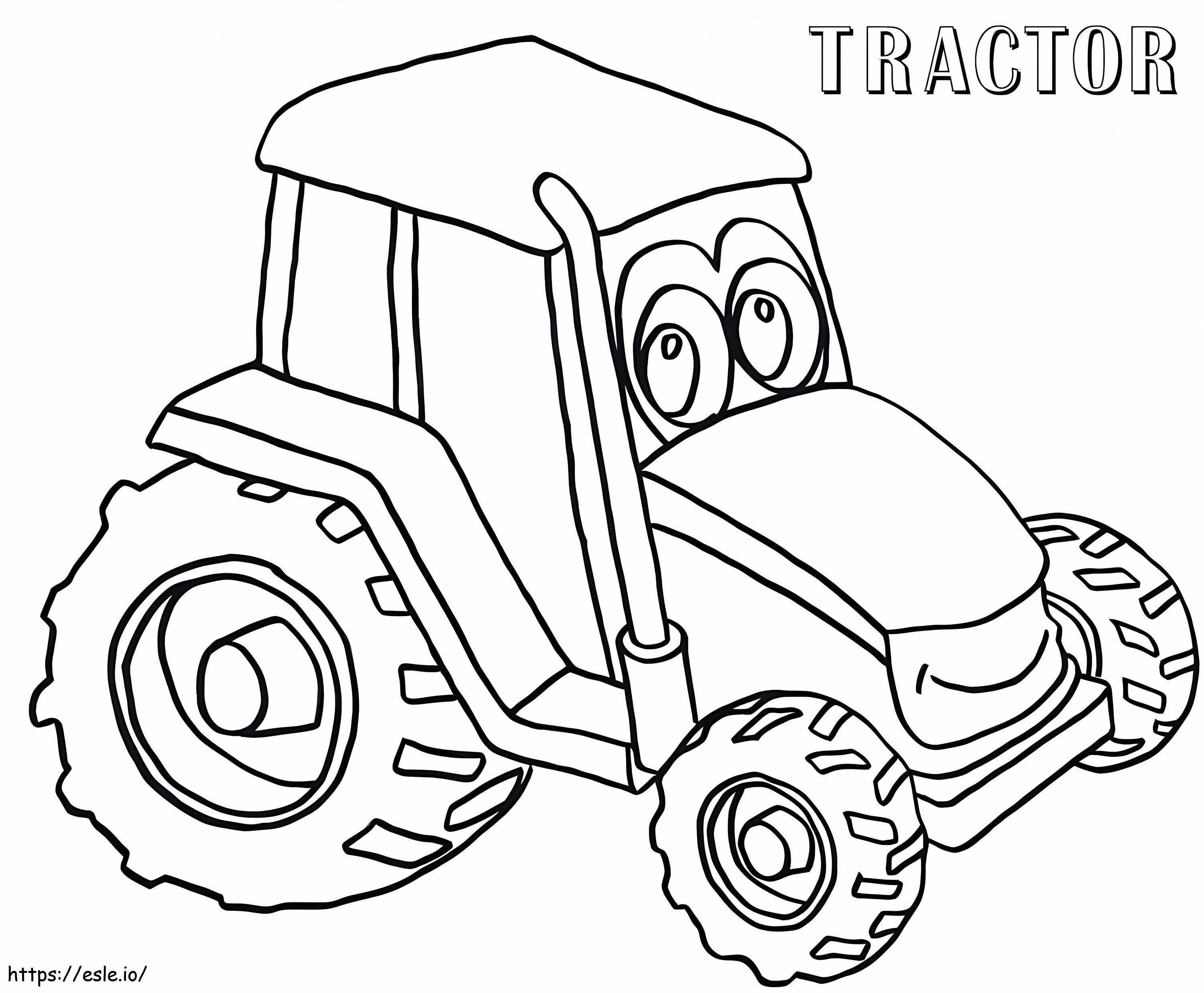 Tractor 1 coloring page