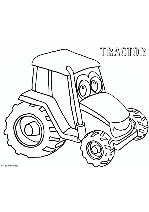 Tractor 1 coloring page