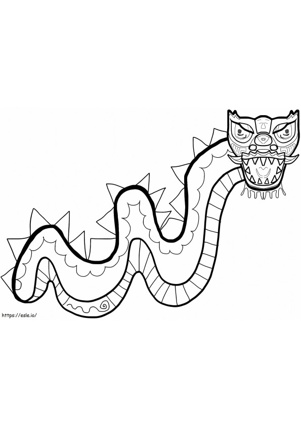 Coloriage Dragon du Nouvel An chinois 1 à imprimer dessin