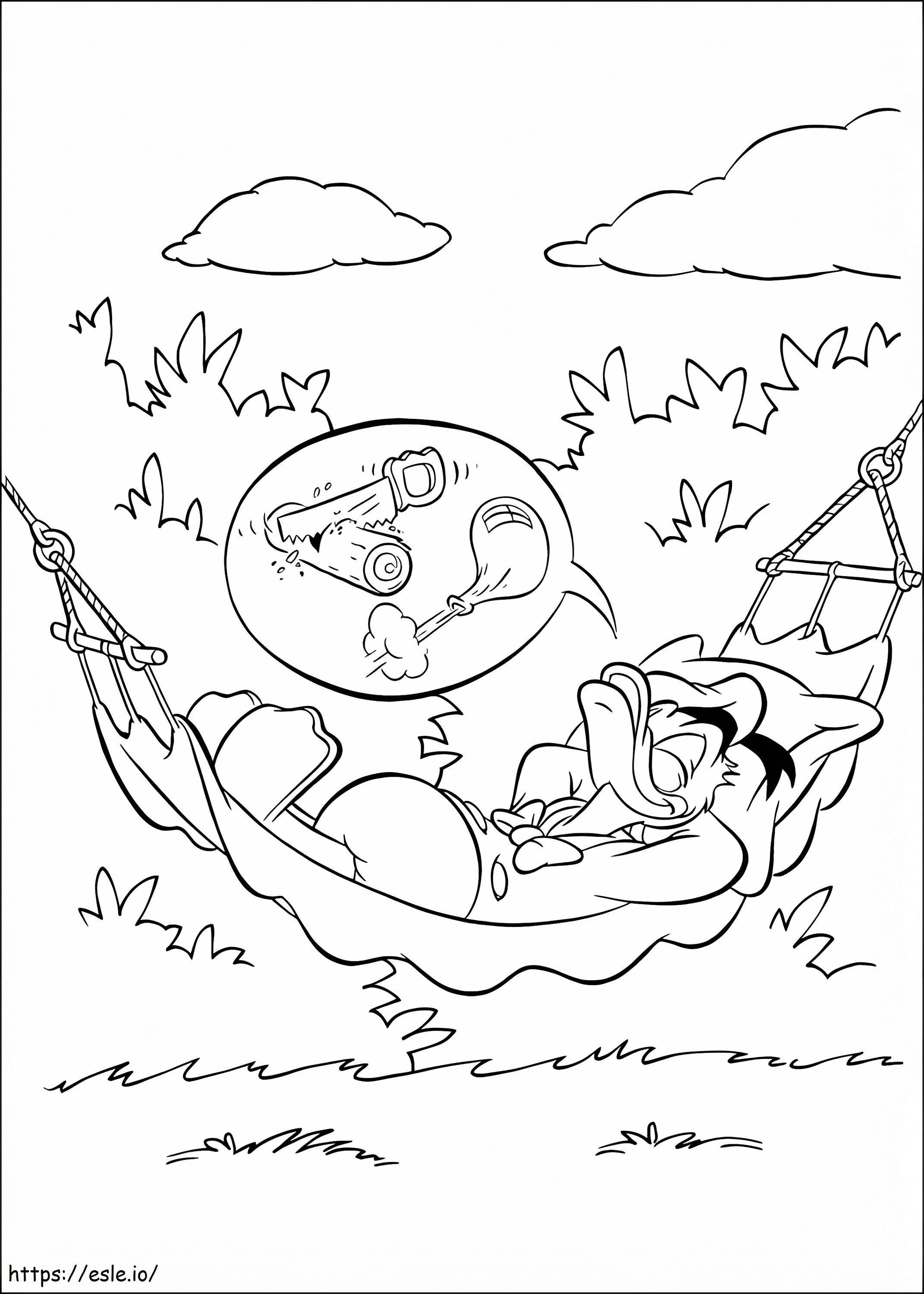 Donald Dreaming A4 coloring page
