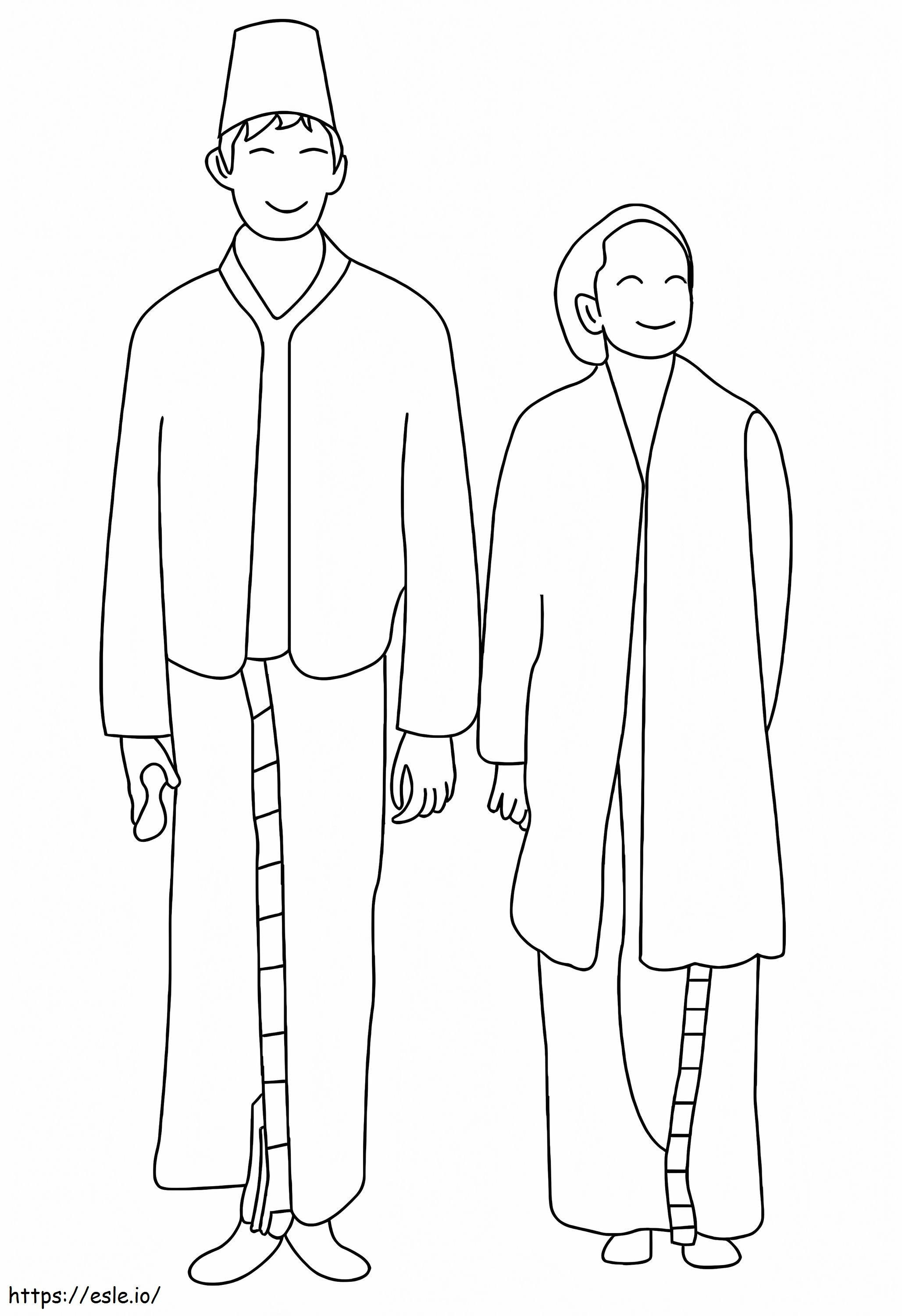 Indonesian Costume coloring page