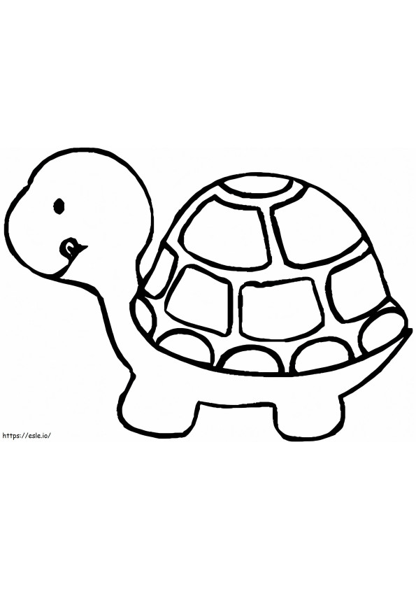Niedliche Haustier-Schildkröte zum Ausmalen ausmalbilder