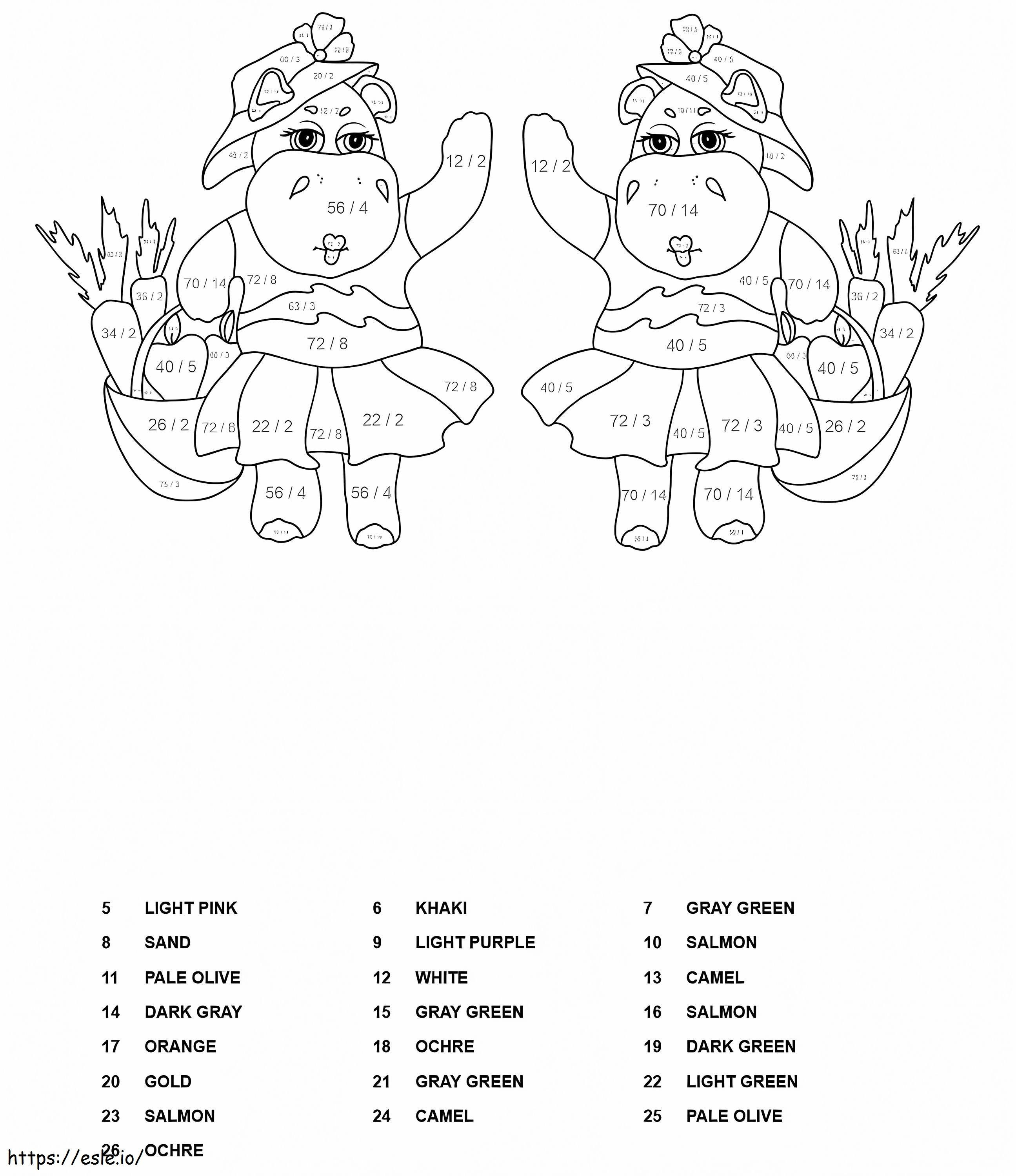 Free Division Color By Number Worksheet coloring page