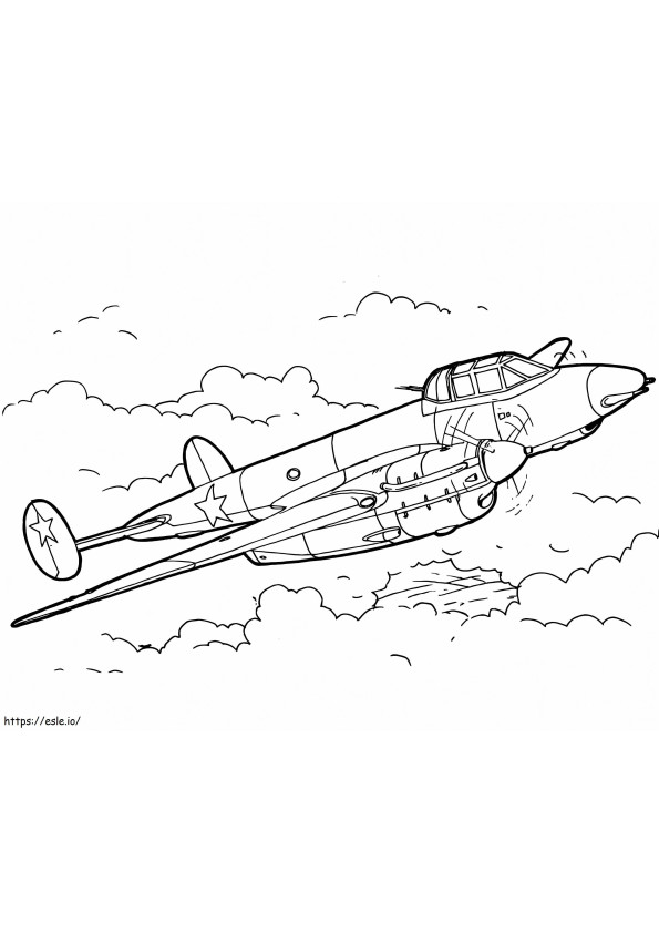 Aeronave Pe 3 para colorir