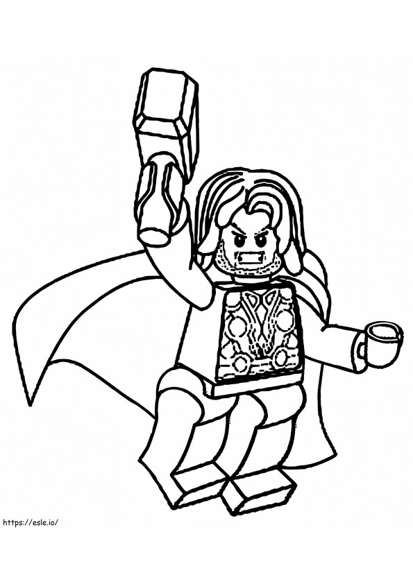 Lego Thor Attack coloring page
