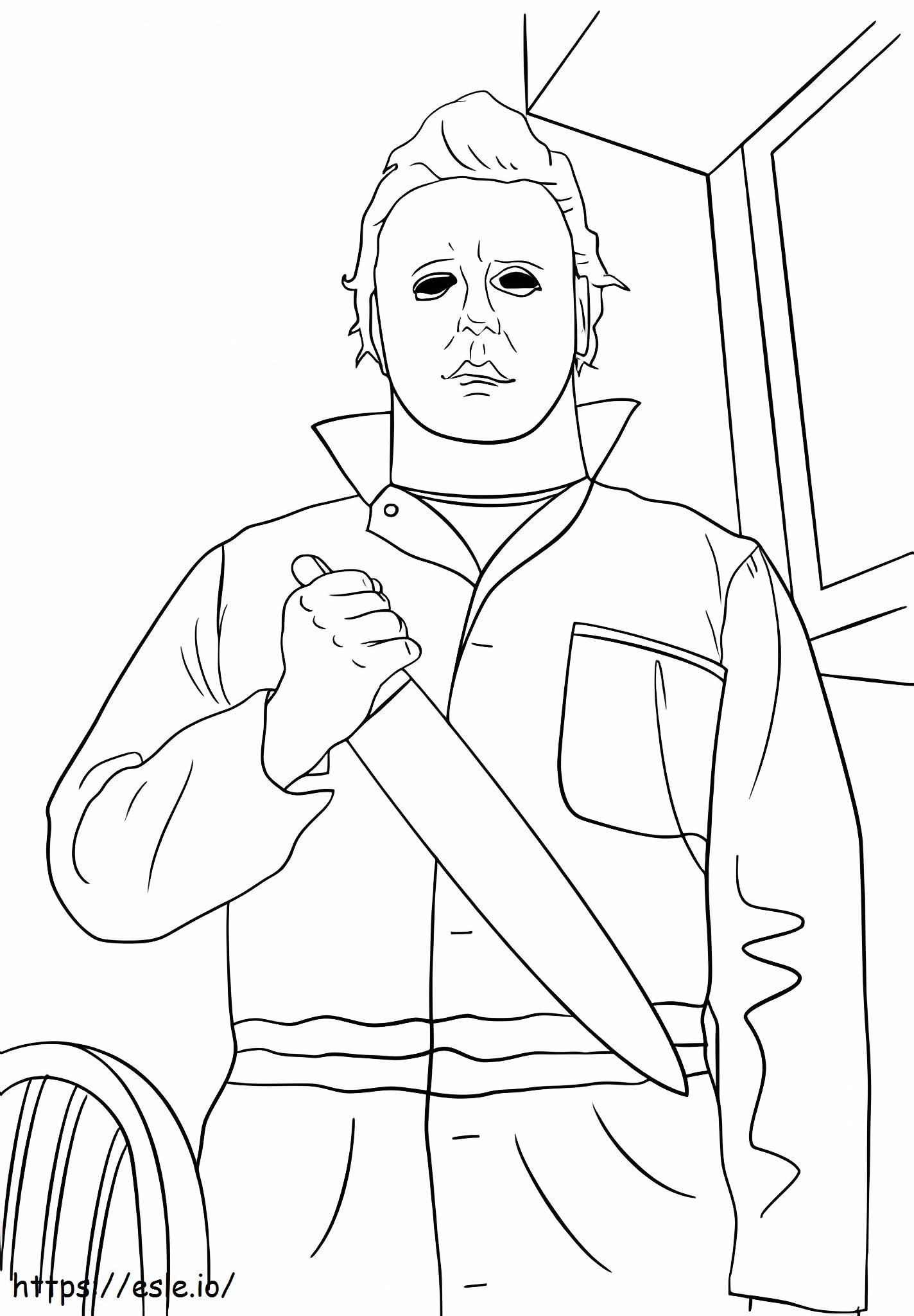 Free Michael Myers coloring page