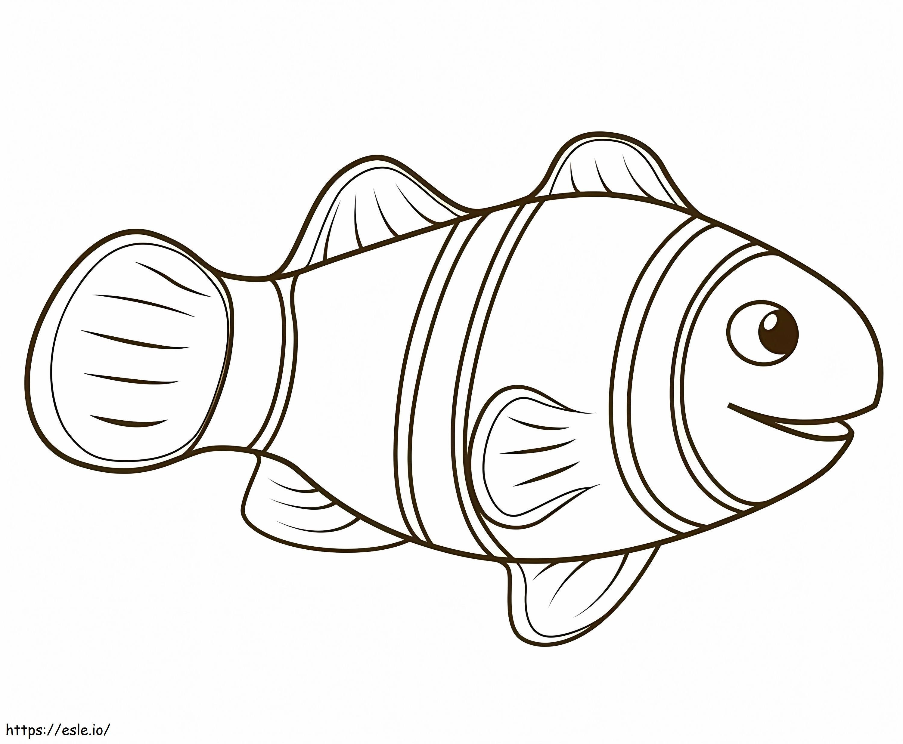 Pește clovn pentru copil de colorat