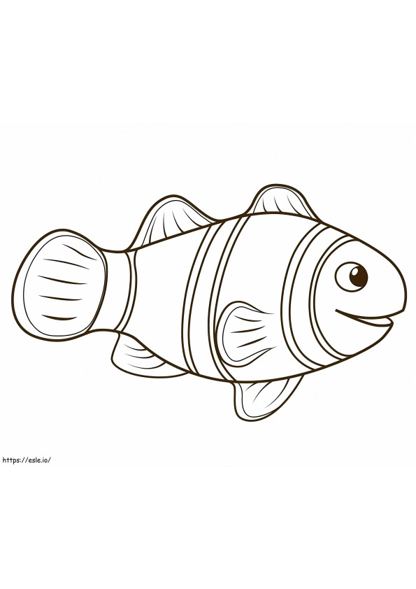 Pește clovn pentru copil de colorat