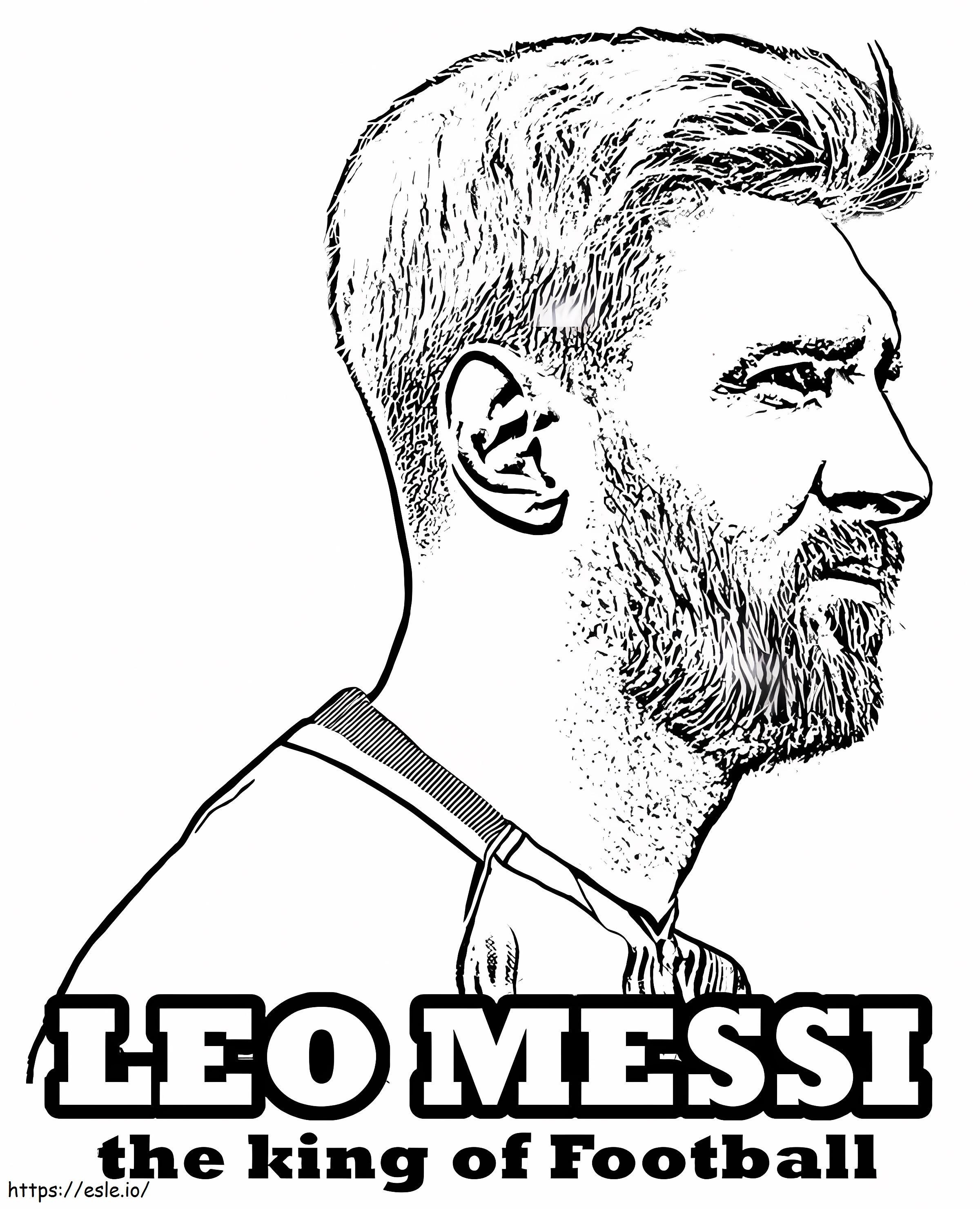 Messi coloring page