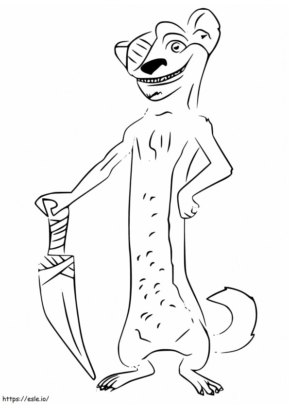 Pirate Weasel coloring page