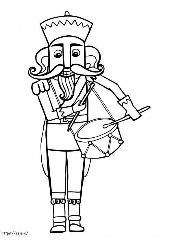 Nutcracker With Drum coloring page