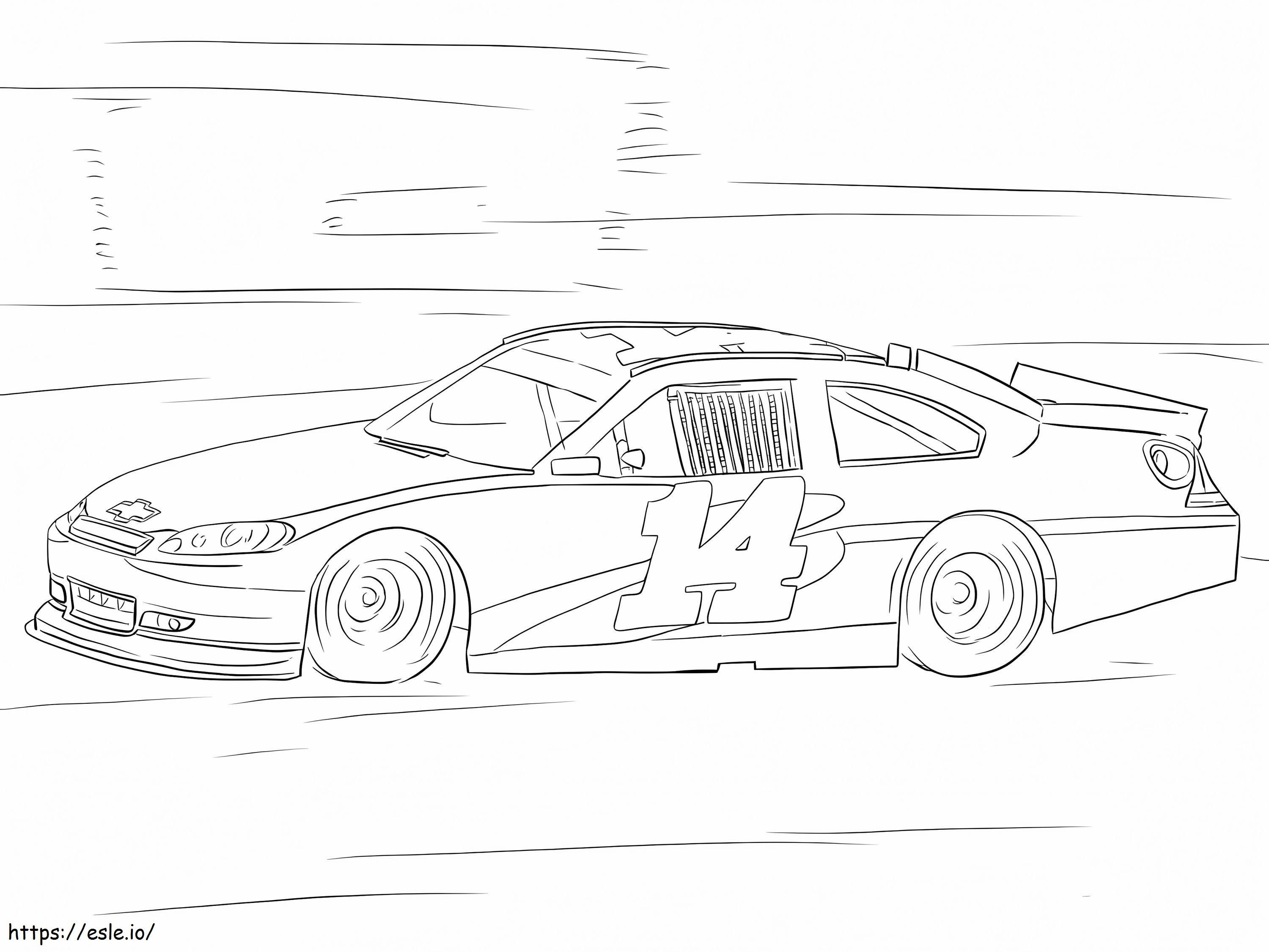 Coloriage Tony Stewart Voiture NASCAR à imprimer dessin