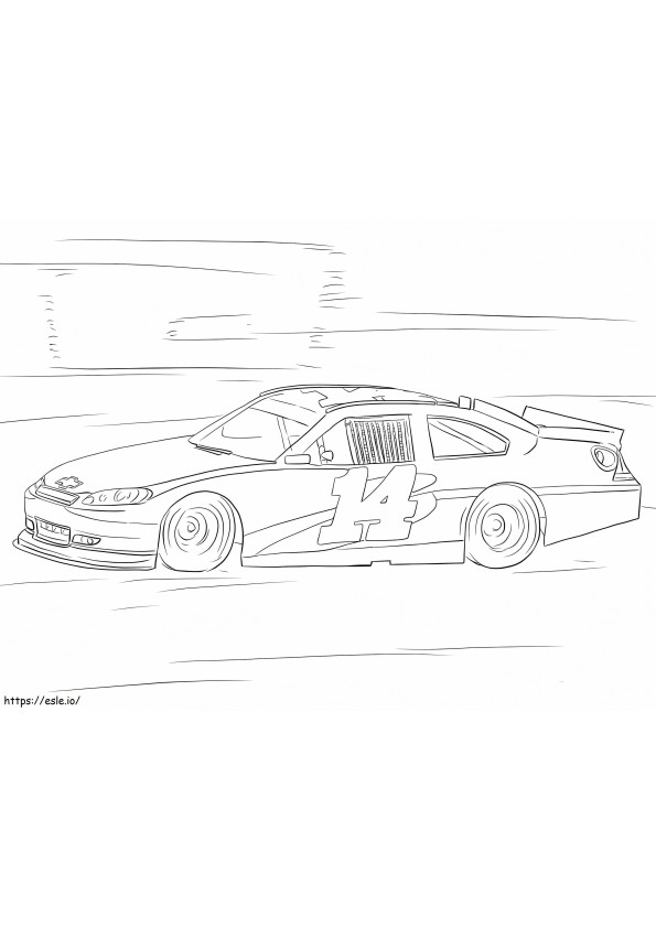 Tony Stewart NASCAR-Auto ausmalbilder