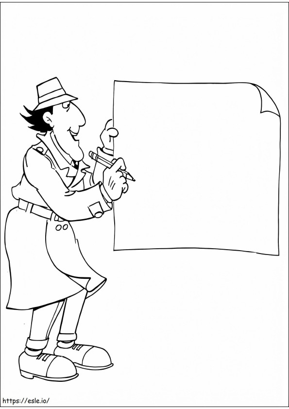 Inspector Gadget Writing coloring page