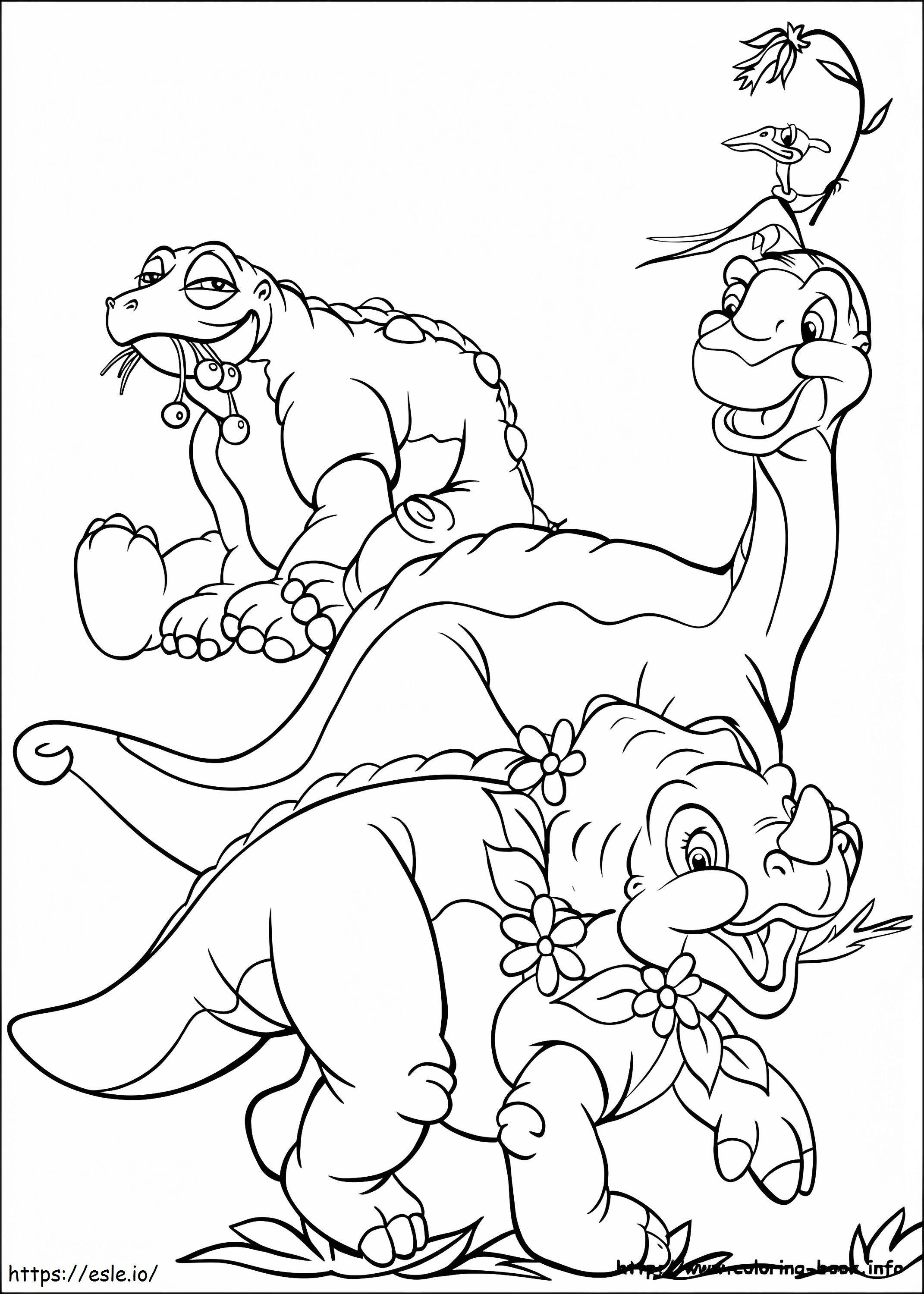 Land Before Time Friends coloring page
