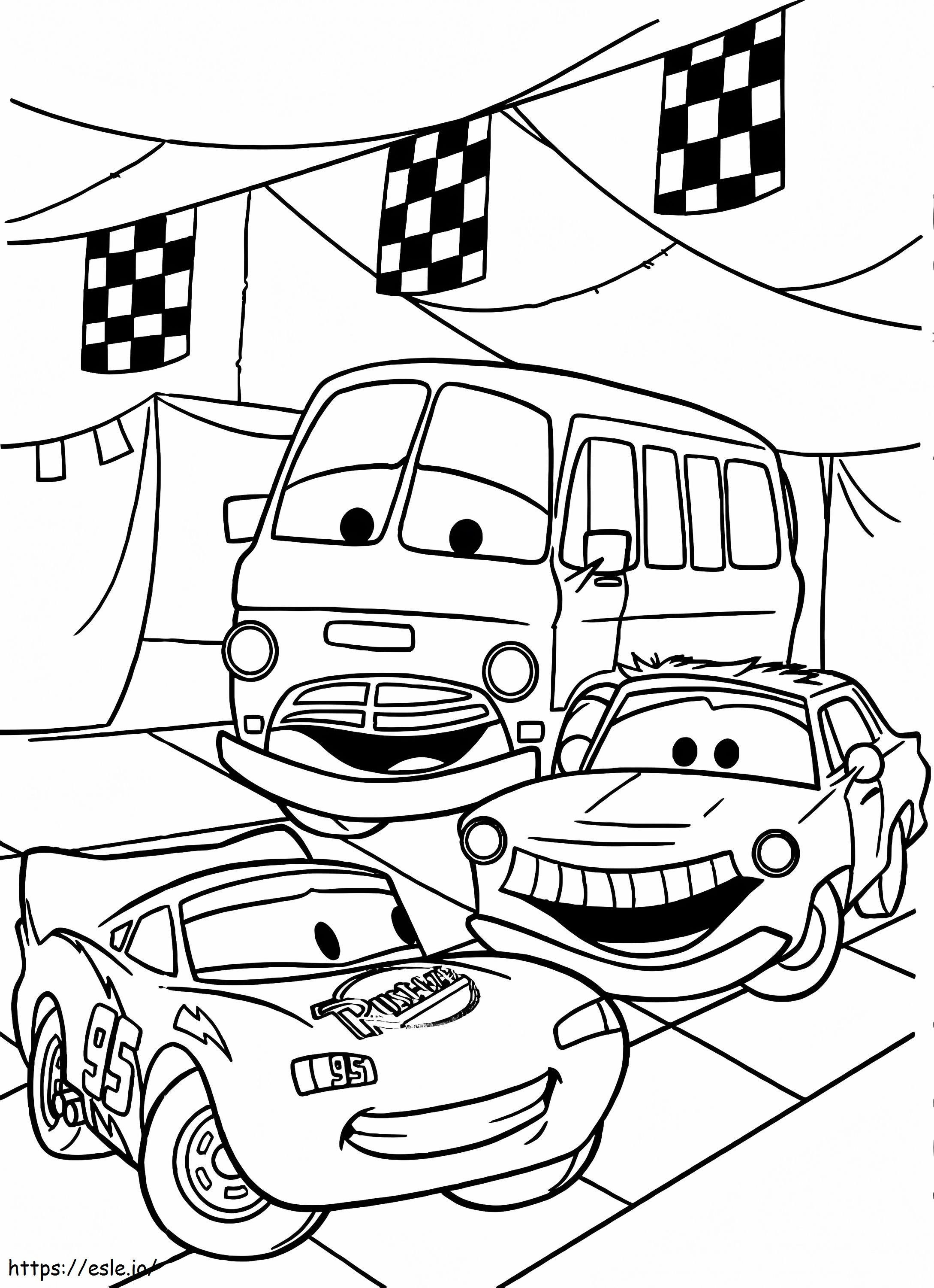 Disney Pixar Arabaları boyama