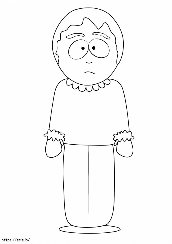Sharon pantano de South Park para colorear