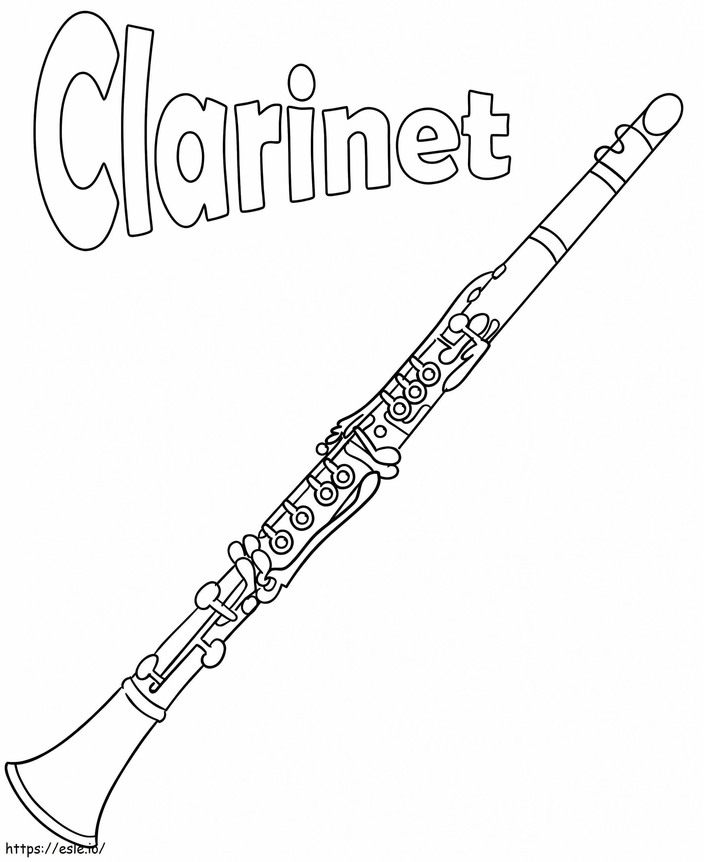 Clarinete imprimível para colorir