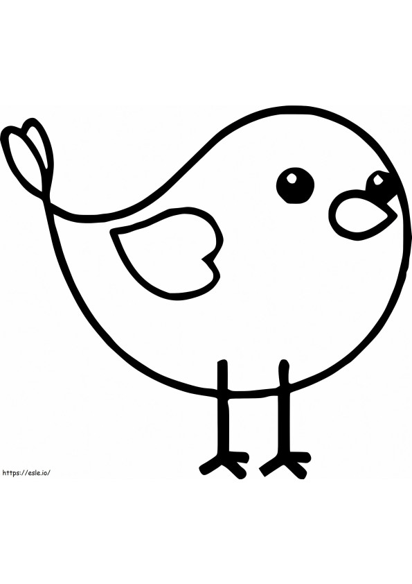 Easy Bird coloring page