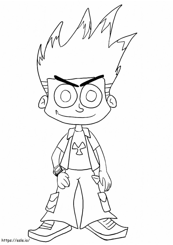 Johnny Test Is Smiling coloring page