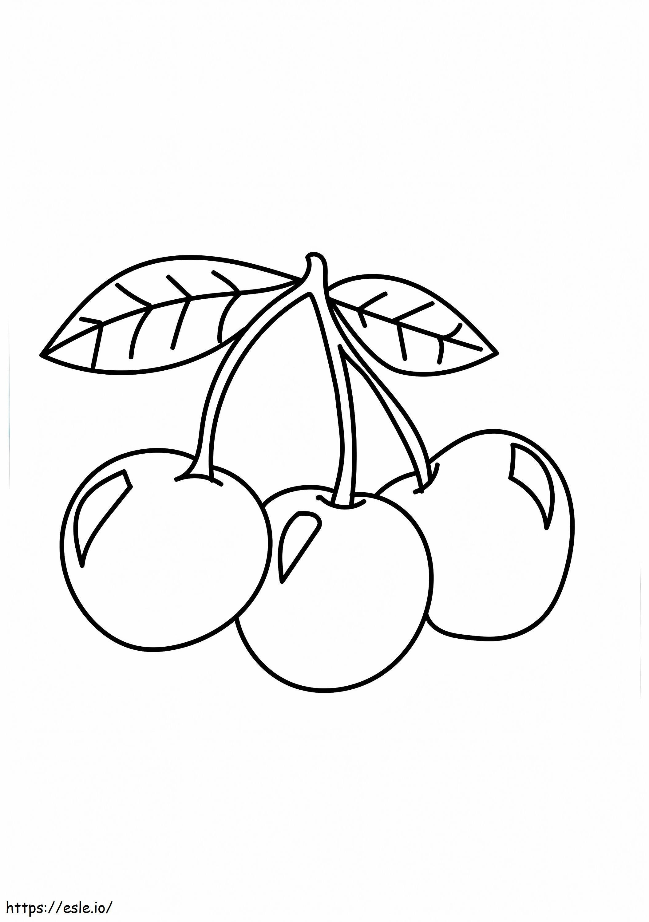 The Cherries 17 A4 Copy coloring page