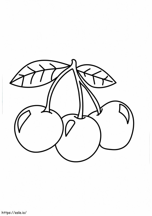 The Cherries 17 A4 Copy coloring page
