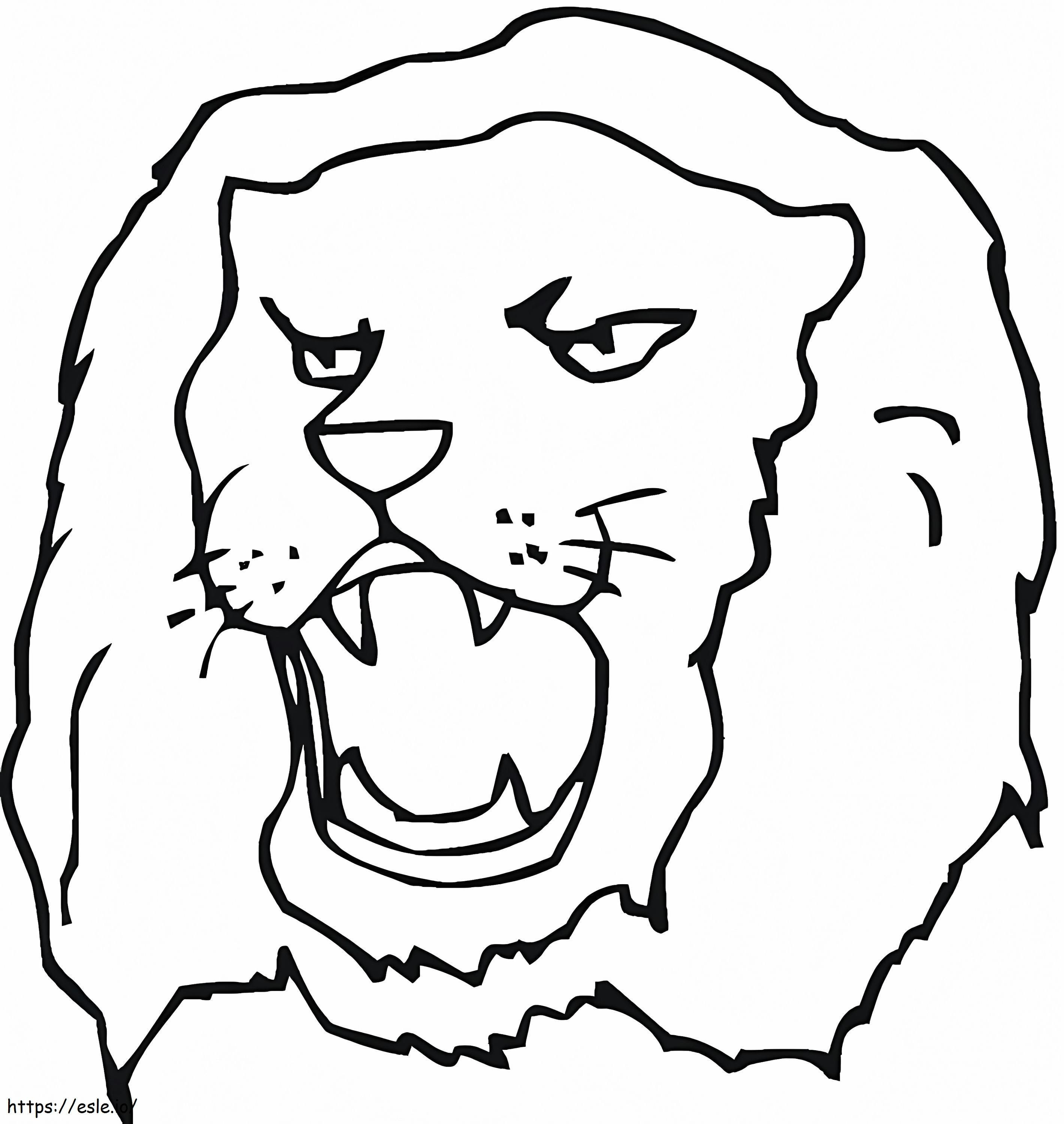 Leijonan kasvot värityskuva